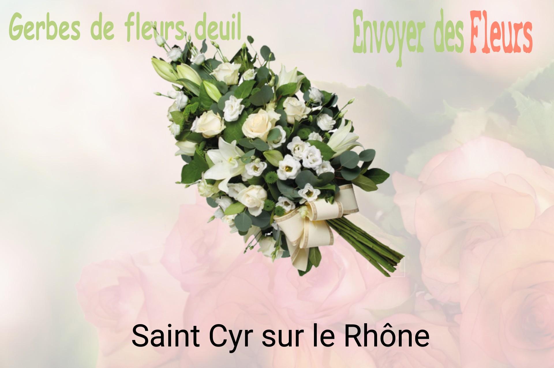 Gerbe de fleurs de deuil livrée à Saint-Cyr-sur-le-Rhône